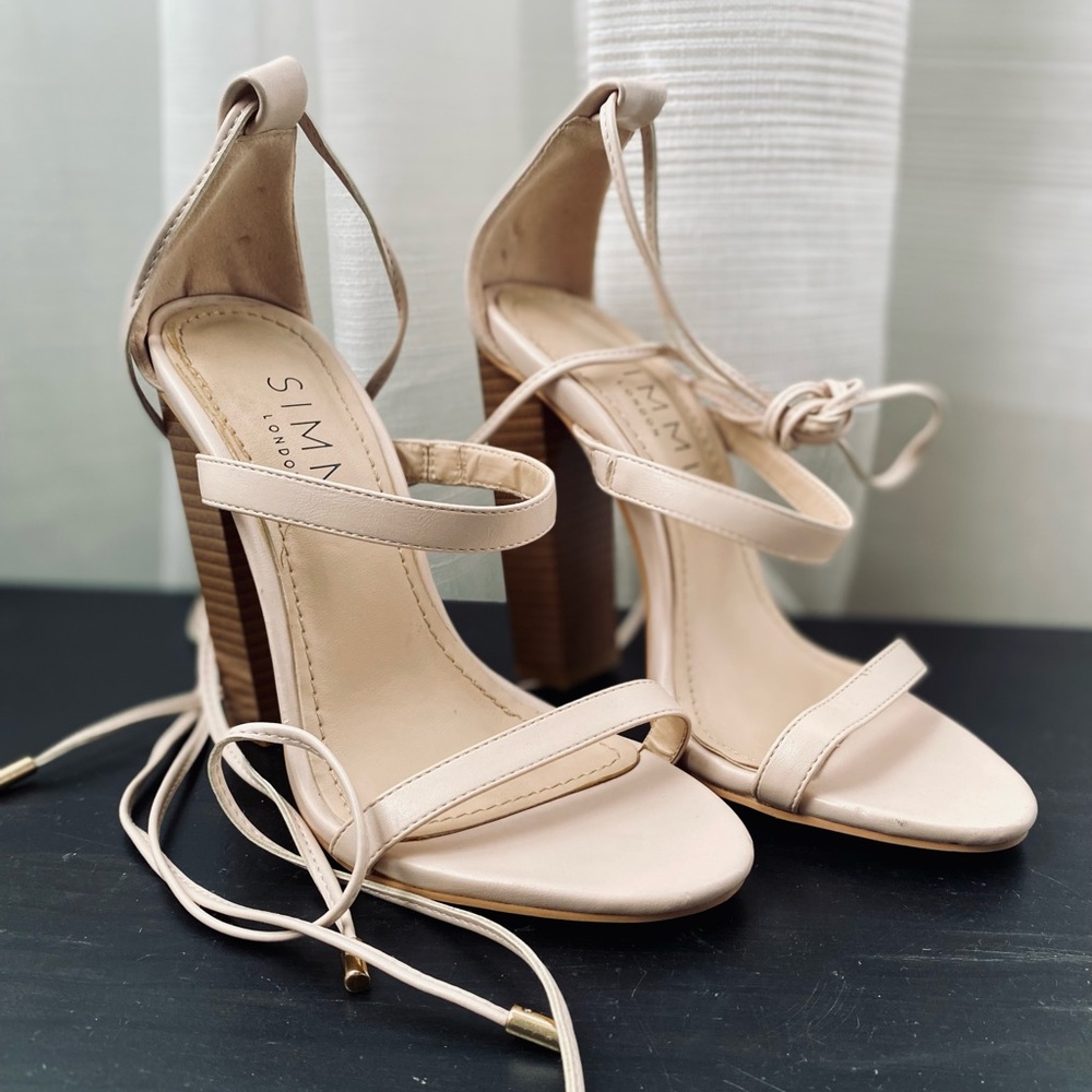 Lace block heel